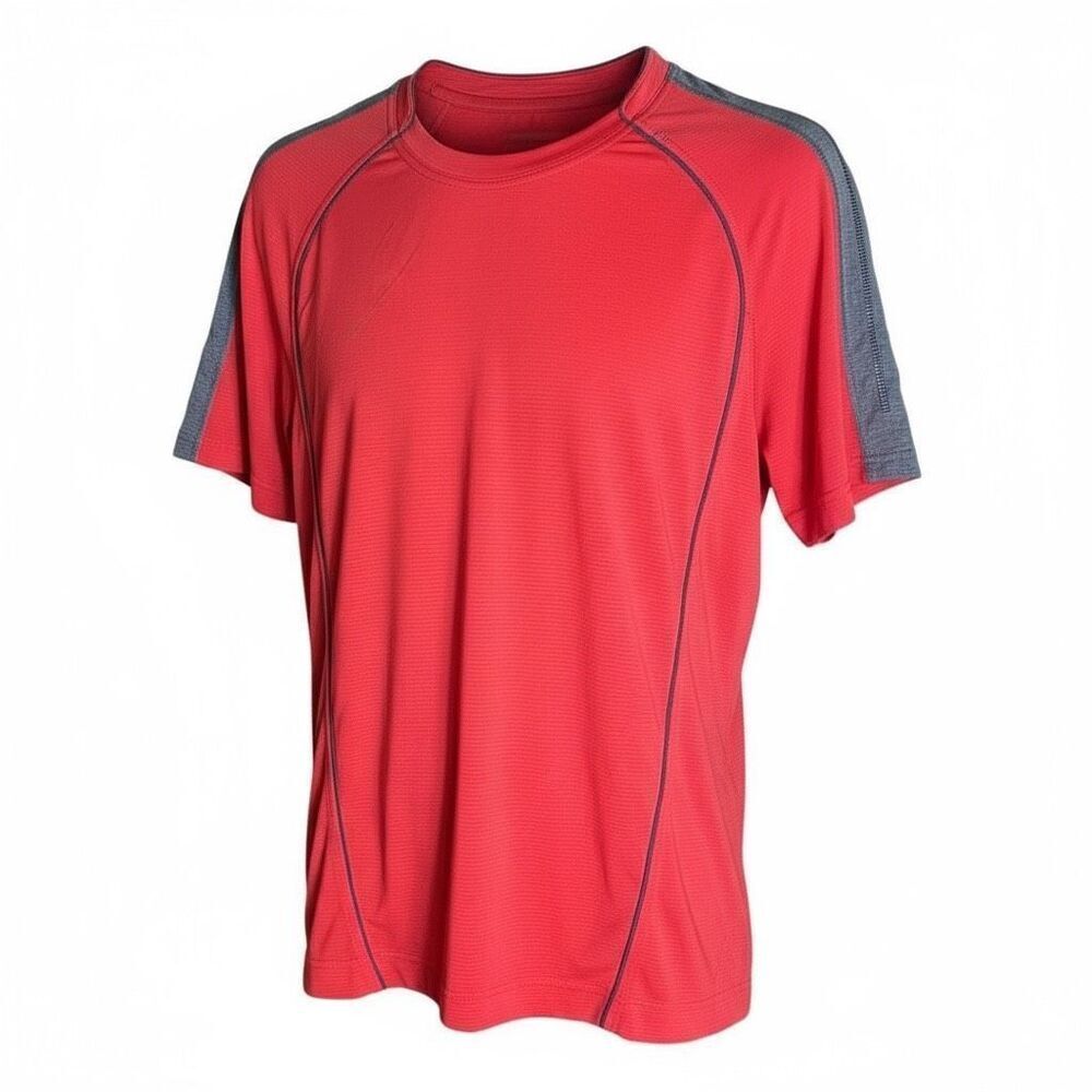 Lululemon Athletic Red Gray Seamless Tech Short Sleeve Training Shirt Men’s M